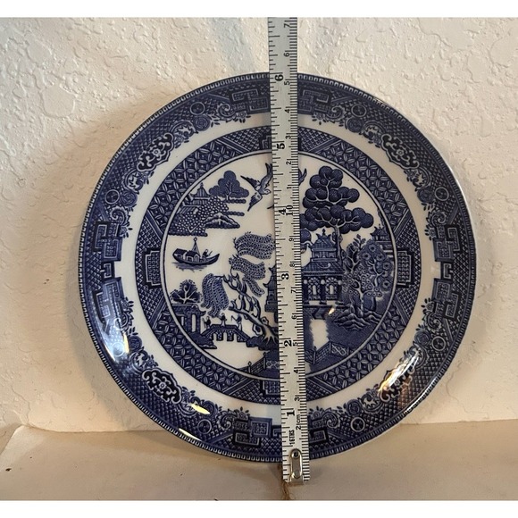 Made in England Blue Willow Cup Johnson Brothers England 1883 Saucer 5 3/4" Set - Picture 8 of 9